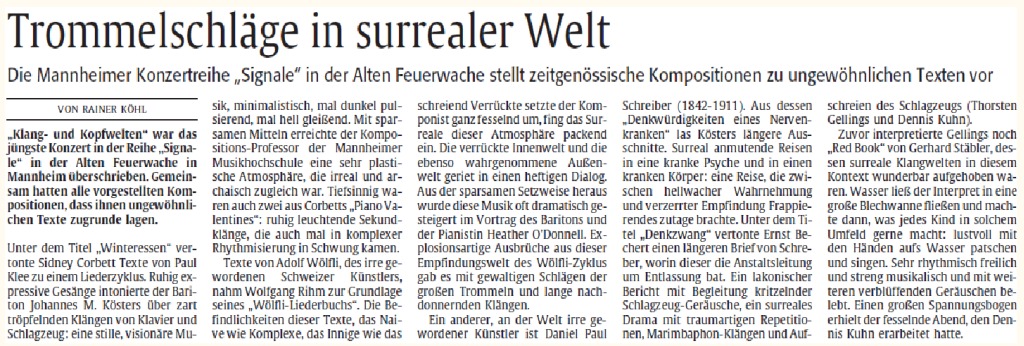 Signale, Die Rheinpfalz, 02.10.2009 Signale, Die Rheinpfalz, 02.10.2009